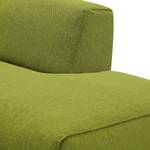 Ecksofa HUDSON 3-Sitzer mit Recamiere Webstoff Anda II: Grün - Longchair davorstehend rechts