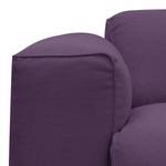 Ecksofa HUDSON 3-Sitzer mit Recamiere Webstoff Anda II: Violett - Longchair davorstehend rechts