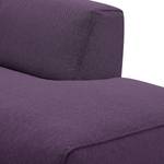 Ecksofa HUDSON 3-Sitzer mit Recamiere Webstoff Anda II: Violett - Longchair davorstehend rechts