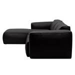 Ecksofa Hudson V Echtleder Echtleder Neka: Schwarz - Longchair davorstehend links