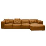 Ecksofa Hudson V Echtleder Echtleder Neka: Cognac - Longchair davorstehend rechts