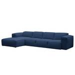 Ecksofa Hudson V Webstoff Webstoff Anda II: Blau - Longchair davorstehend links