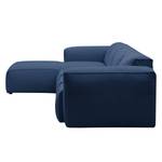 Ecksofa Hudson V Webstoff Webstoff Anda II: Blau - Longchair davorstehend links