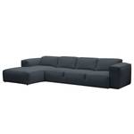 Ecksofa Hudson V Webstoff Webstoff Anda II: Grau - Longchair davorstehend links