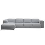 Ecksofa Hudson V Webstoff Webstoff Anda II: Silber - Longchair davorstehend links