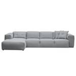 Ecksofa Hudson V Webstoff Webstoff Anda II: Silber - Longchair davorstehend links