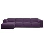 Ecksofa Hudson V Webstoff Webstoff Anda II: Violett - Longchair davorstehend links