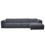 Ecksofa Hudson V Webstoff Webstoff Milan: Anthrazit - Longchair davorstehend rechts