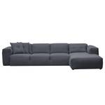 Ecksofa Hudson V Webstoff Webstoff Milan: Anthrazit - Longchair davorstehend rechts