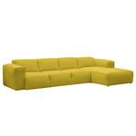 Ecksofa Hudson V Webstoff Webstoff Milan: Gelb - Longchair davorstehend rechts