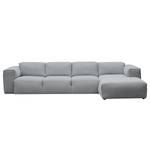 Ecksofa Hudson V Webstoff Webstoff Anda II: Silber - Longchair davorstehend rechts