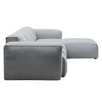 Ecksofa Hudson V Webstoff Webstoff Anda II: Silber - Longchair davorstehend rechts