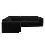 Ecksofa Hudson VI Webstoff Webstoff Saia: Anthrazit - Ecke davorstehend rechts