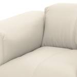 Ecksofa HUDSON 1-Sitzer mit Longchair Echtleder Neka: Creme - Longchair davorstehend links