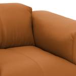 Hoekbank HUDSON 1-zits + chaise longue Echt leer Neka: Cognackleurig - Longchair vooraanzicht rechts