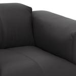 Hoekbank HUDSON 1-zits + chaise longue Echt leer Neka: Grijs - Longchair vooraanzicht rechts