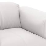 Hoekbank HUDSON 1-zits + chaise longue Echt leer Neka: Wit - Longchair vooraanzicht rechts