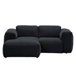 Ecksofa Hudson VII Webstoff Webstoff Saia: Anthrazit - Longchair davorstehend links