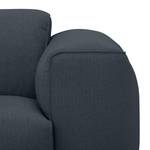 Hoekbank HUDSON 1-zits + chaise longue Geweven stof Anda II: Grijs - Longchair vooraanzicht links