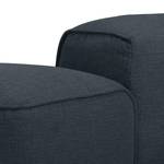 Ecksofa HUDSON 1-Sitzer mit Longchair Webstoff Anda II: Grau - Longchair davorstehend links