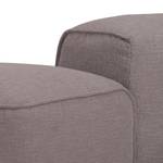 Ecksofa Hudson VII Webstoff Webstoff Milan: Grau-Braun - Longchair davorstehend rechts