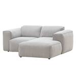 Ecksofa Hudson VII Webstoff Webstoff Saia: Hellgrau - Longchair davorstehend rechts