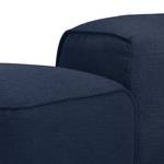 Canapé d'angle Hudson VII Tissu Tissu Milan : Bleu foncé - Méridienne courte à droite (vue de face)