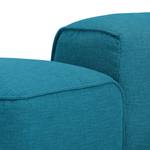 Hoekbank Hudson VII geweven stof Geweven stof Anda II: Turquoise - Longchair vooraanzicht links