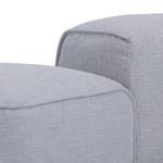 Ecksofa HUDSON mit Chaiselongue Webstoff Saia: Hellgrau - Longchair davorstehend rechts