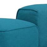 Ecksofa HUDSON mit Chaiselongue Webstoff Anda II: Türkis - Longchair davorstehend links