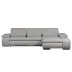 Ecksofa Infinity (mit Schlaffunktion) Webstoff - Grau - Longchair davorstehend rechts