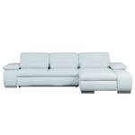 Ecksofa Infinity (mit Schlaffunktion) Webstoff - Pastellblau - Longchair davorstehend rechts