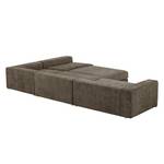 Ecksofa Jefferson Webstoff Hocker davorstehend rechts - Hellbraun