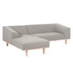 Ecksofa Jelsa Webstoff Grau - Longchair davorstehend links