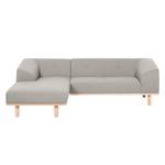 Ecksofa Jelsa Webstoff Webstoff - Grau - Longchair davorstehend links