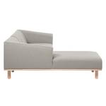 Ecksofa Jelsa Webstoff Webstoff - Grau - Longchair davorstehend links