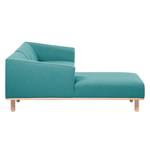 Ecksofa Jelsa Webstoff Webstoff - Petrol - Longchair davorstehend links