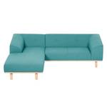 Ecksofa Jelsa Webstoff Petrol - Longchair davorstehend links