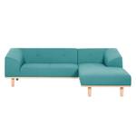 Ecksofa Jelsa Webstoff Webstoff - Petrol - Longchair davorstehend rechts