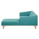 Ecksofa Jelsa Webstoff Webstoff - Petrol - Longchair davorstehend rechts