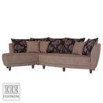 Ecksofa Joner Webstoff Braun Braun Webstoff Braun - Braun - Longchair davorstehend links