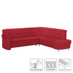 Ecksofa Kabalo Webstoff Rot - Relaxfunktion