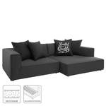 Ecksofa Big Cube Strukturstoff Anthrazit