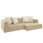 Ecksofa Big Cube Strukturstoff Sand