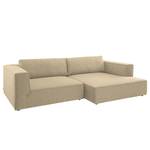 Ecksofa Big Cube Strukturstoff Sand