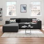 Ecksofa KINX mit Longchair Webstoff - Webstoff Osta: Anthrazit - Breite: 260 cm - Longchair davorstehend links - Keine Funktion