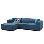 Ecksofa KINX mit Longchair Webstoff - Webstoff Osta: Dunkelblau - Breite: 260 cm - Longchair davorstehend links - Keine Funktion