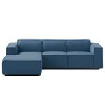 Ecksofa KINX mit Longchair Webstoff - Webstoff Osta: Dunkelblau - Breite: 260 cm - Longchair davorstehend links - Keine Funktion