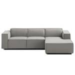 Ecksofa KINX mit Longchair Webstoff - Webstoff Osta: Graubraun - Breite: 260 cm - Longchair davorstehend rechts - Keine Funktion