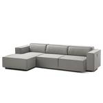 Ecksofa KINX mit Longchair Webstoff - Webstoff Osta: Graubraun - Breite: 294 cm - Longchair davorstehend links - Sitztiefenverstellung